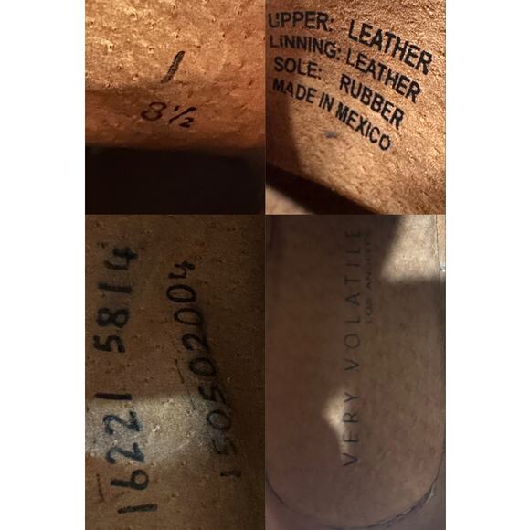 Very Volatile Lookout Fringe Bootie Tan Leather Western Ankle Boots Sz 8.5 Boho - Picture 9 of 9